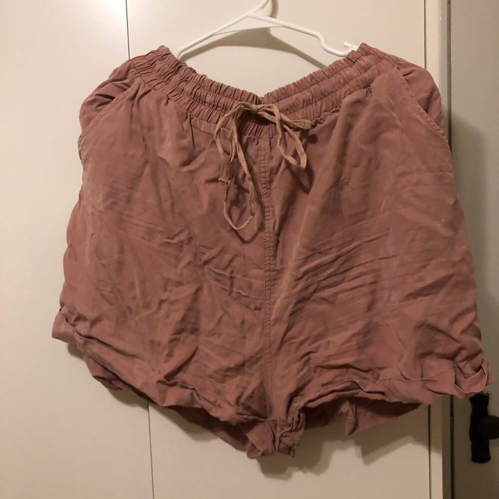 Soft Pink Drawstring Shorts 2x